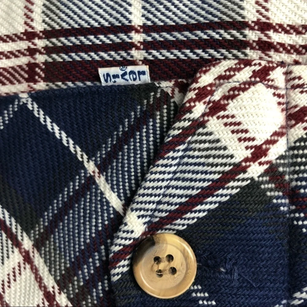 VTG Levi’s Mens Woven Cotton Blend Plaid Button Up Classic Shirt Farmer Western